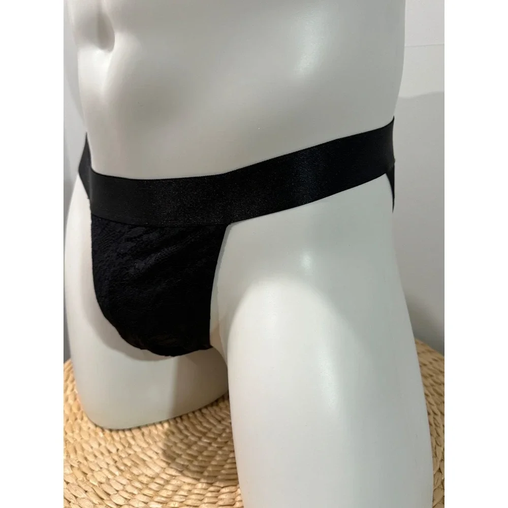 Cosabella Never Say Never Men's Lace Jock Strap Black Luxury Designer Underwear
